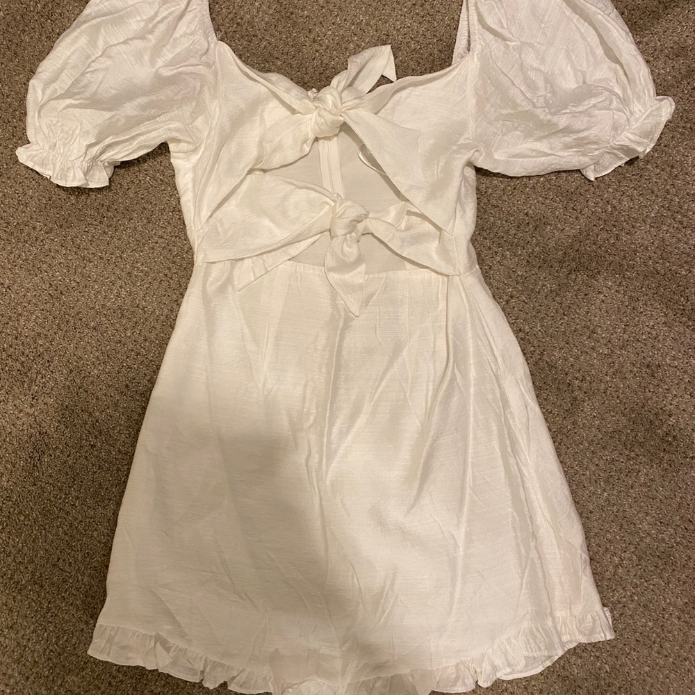 Hello Molly white mini dress
